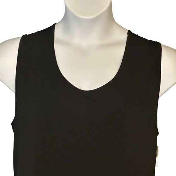 Habitat Black Layering Tunic Top Size XL Sleeveless Scoop Neck Jersey Fabric NWT - Picture 2 of 8